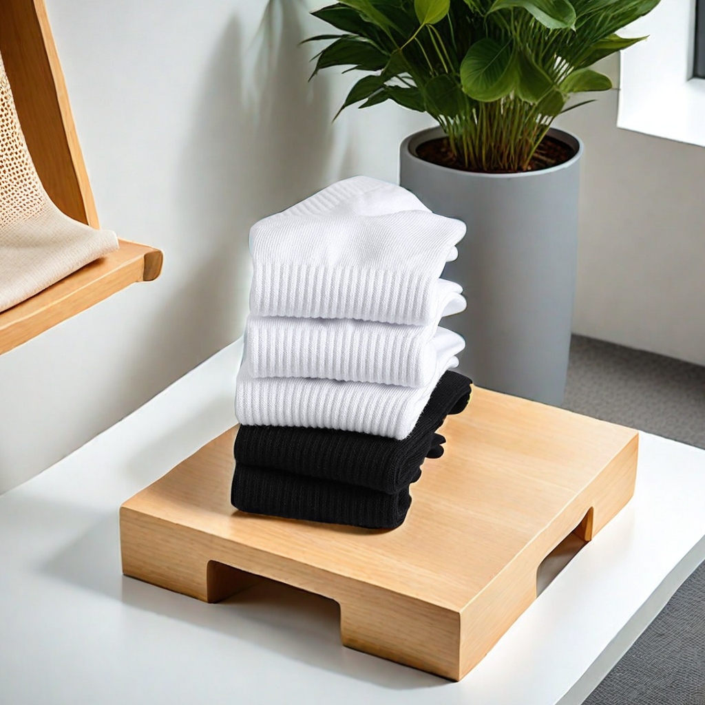 运动、休闲棉袜实物图