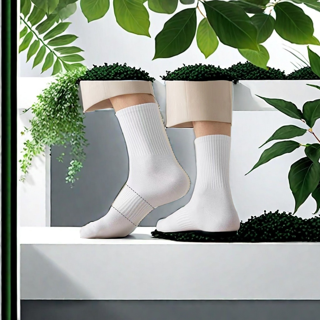 运动、休闲棉袜实物图