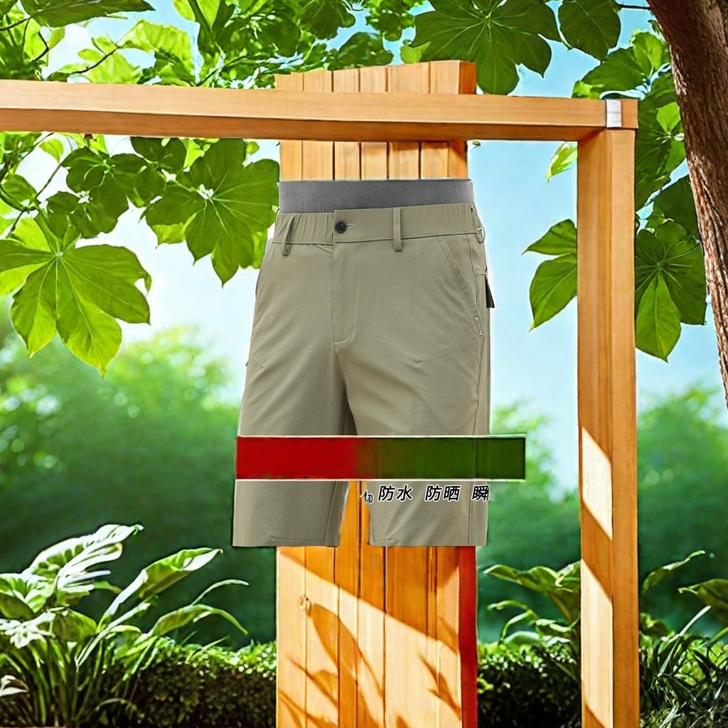 New spring and summer men's loose casual pants for outerwear, quick-drying and breathable, dual-purpose for sport and casual wear, thin summer men's pants details Picture