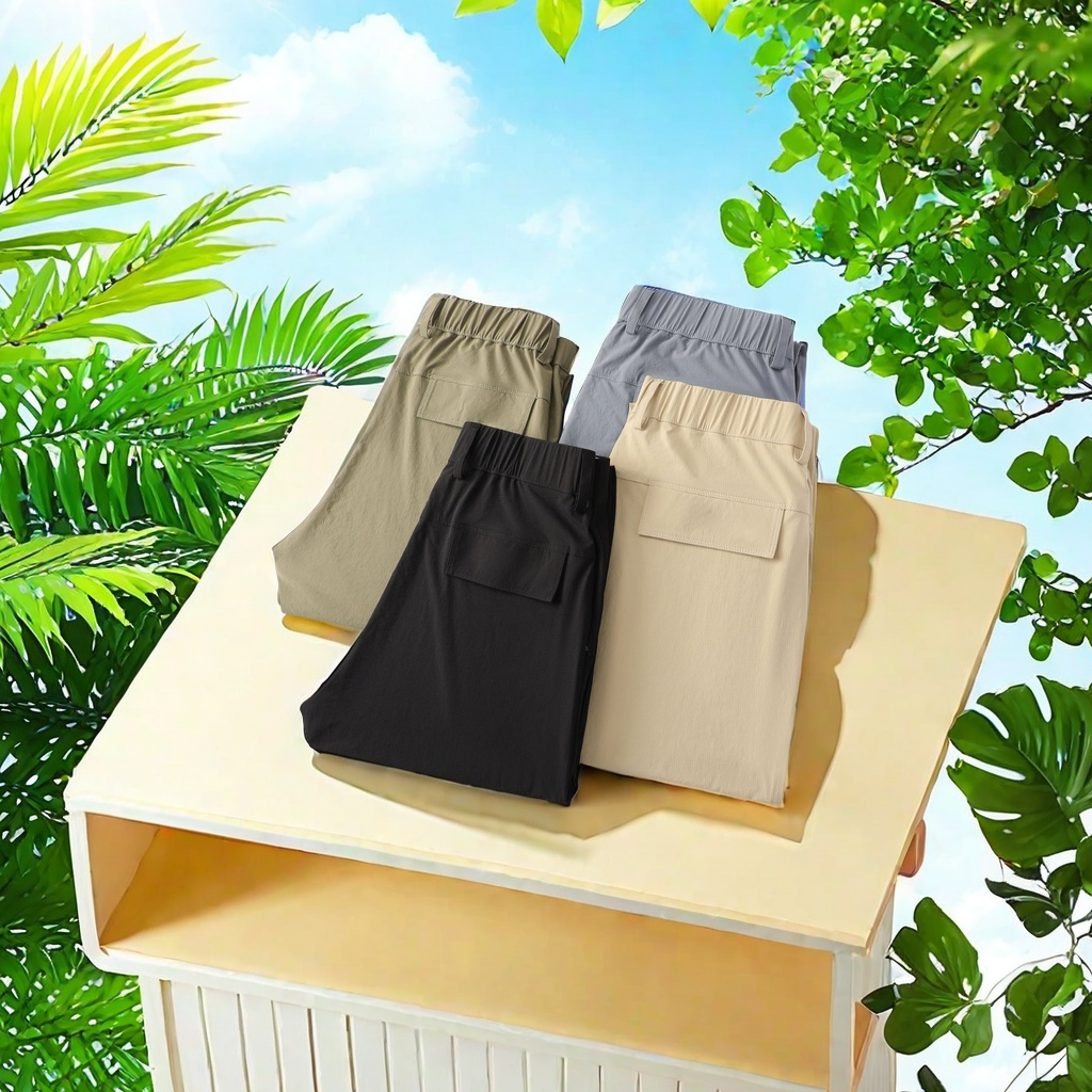 New spring and summer men's loose casual pants for outerwear, quick-drying and breathable, dual-purpose for sport and casual wear, thin summer men's pants Item Picture