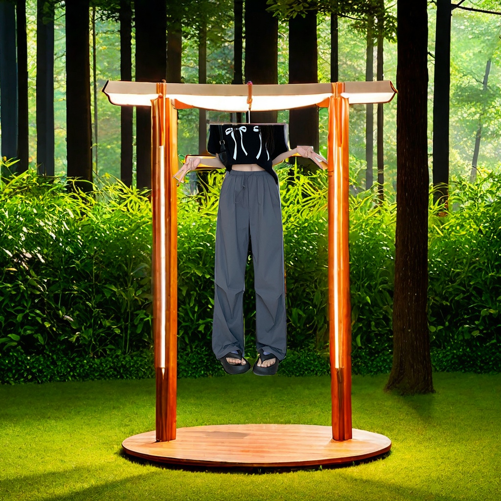 2024 Summer new American parachute design black loose and laid-back style petite straight cut quick-drying workwear casual pants for women Specification image