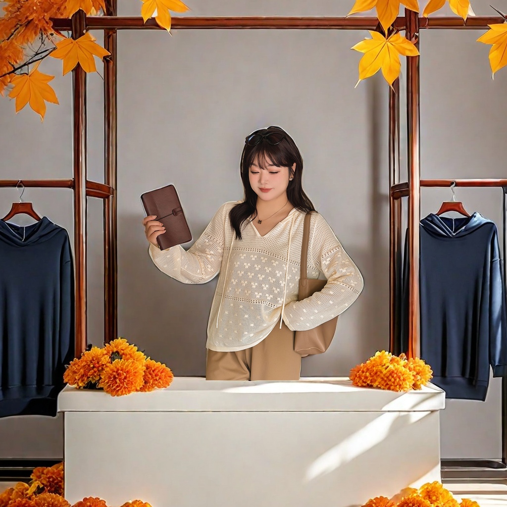 大码针织衫实物图