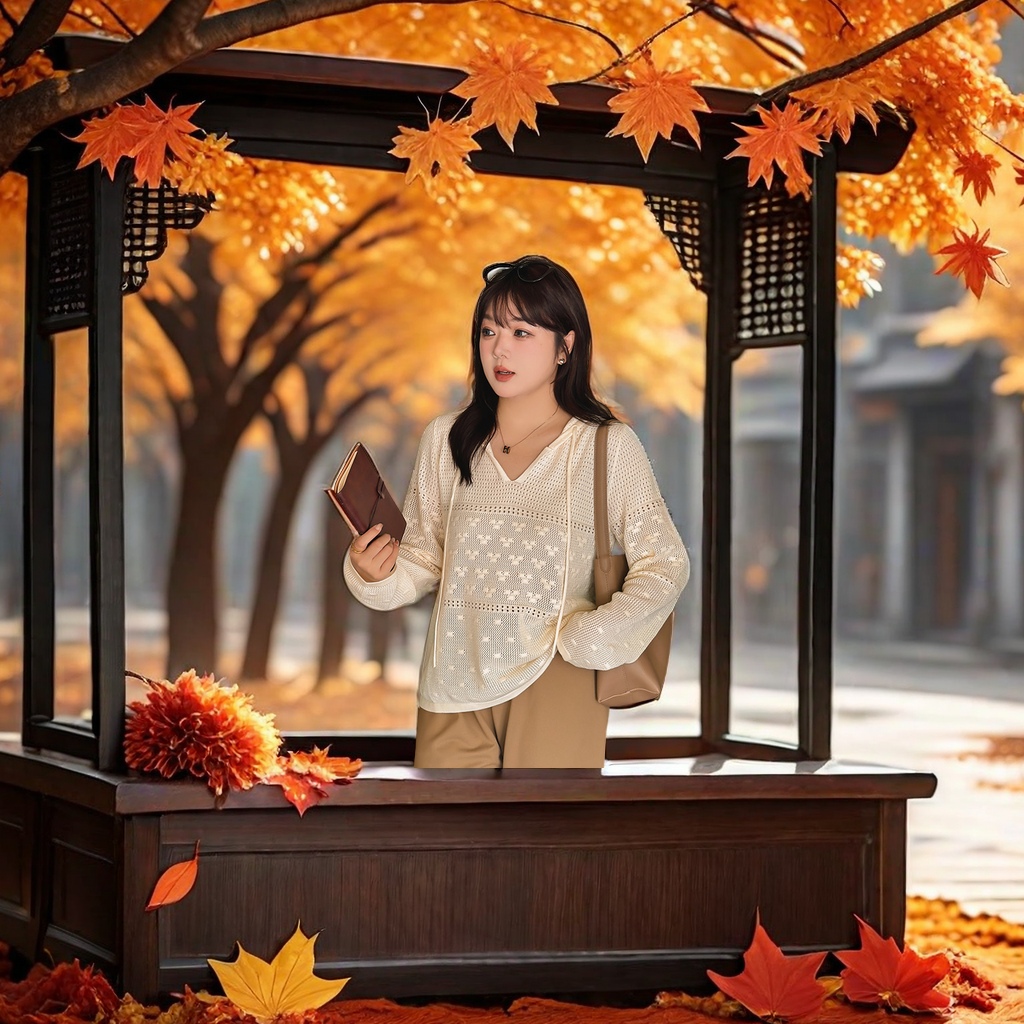 2024秋季新款大码女装设计感镂空连帽卫衣 宽松胖mm针织衫上衣 22759时尚大码针织衫