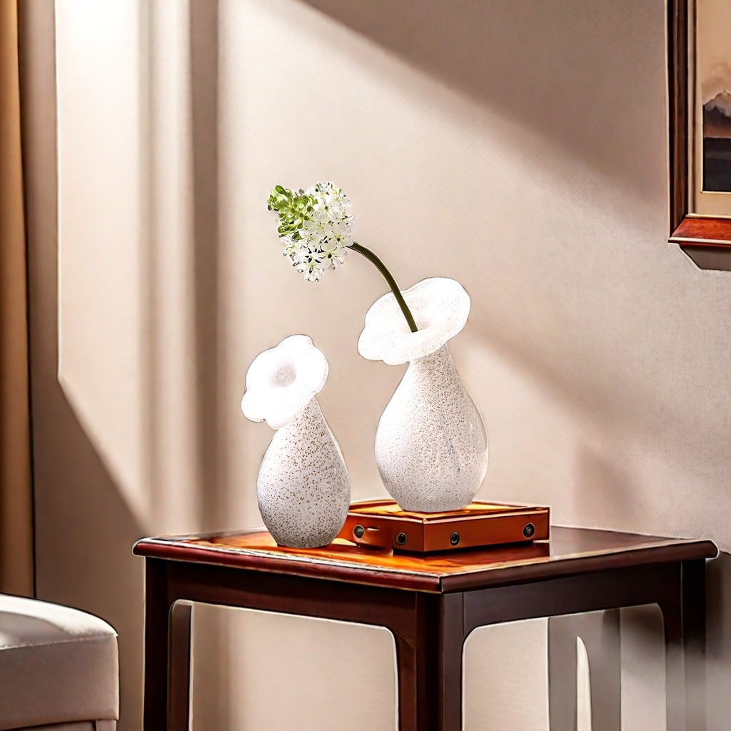 Artistic ornaments, small-diameter vases with a sense of sophistication, petals, clouds, colorful decorative pieces, living room model rooms, flower arrangement decorations, ceiling lamps illuminate the beauty of life Specification image