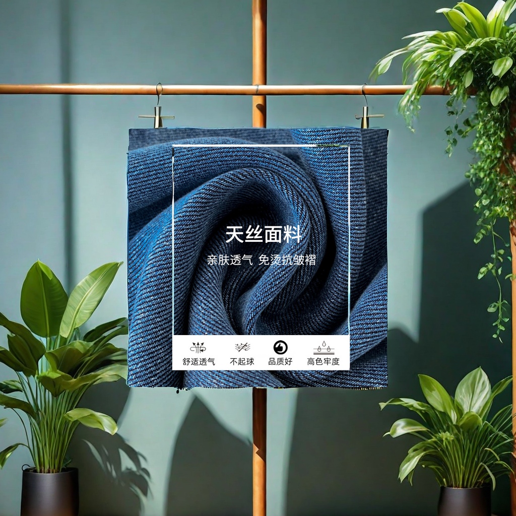 The new Tencel jeans for Spring, summer and autumn 2024 are high-waisted, loose, straight-leg, wide-leg, slimming, floor-length casual pants that are fashionable and trendy details Picture