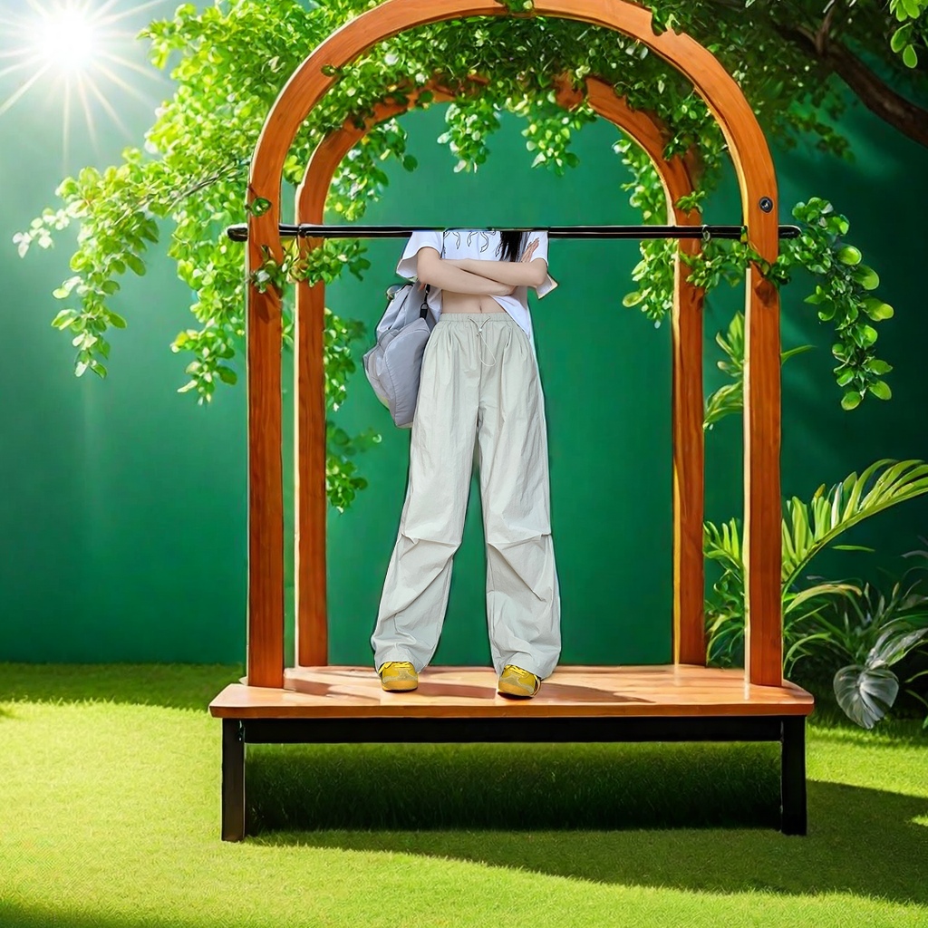 2024夏季新款美式降落伞设计 黑色宽松慵懒风格 小个子直筒休闲裤 女士速干工装裤