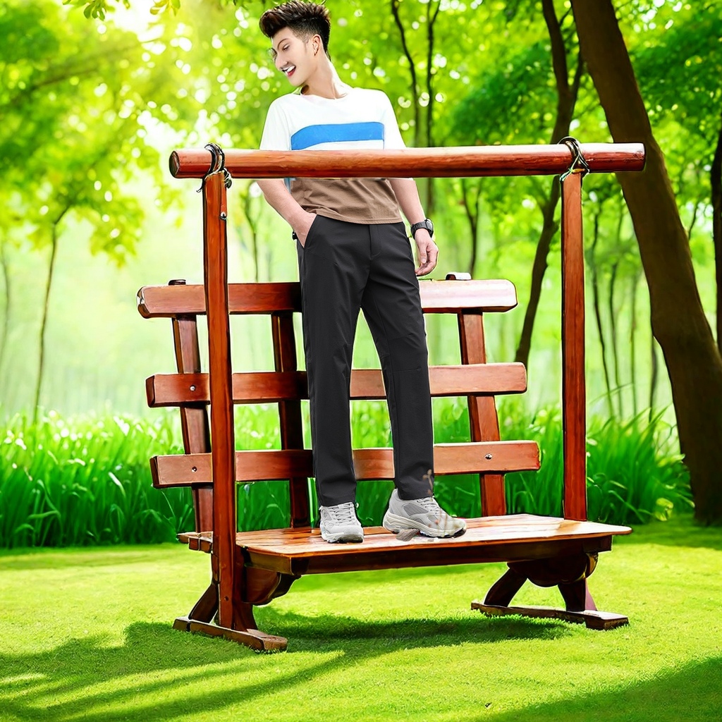 新款春夏季男士宽松休闲裤 外穿长裤速干薄款运动裤子 透气舒适春季男裤潮流款式