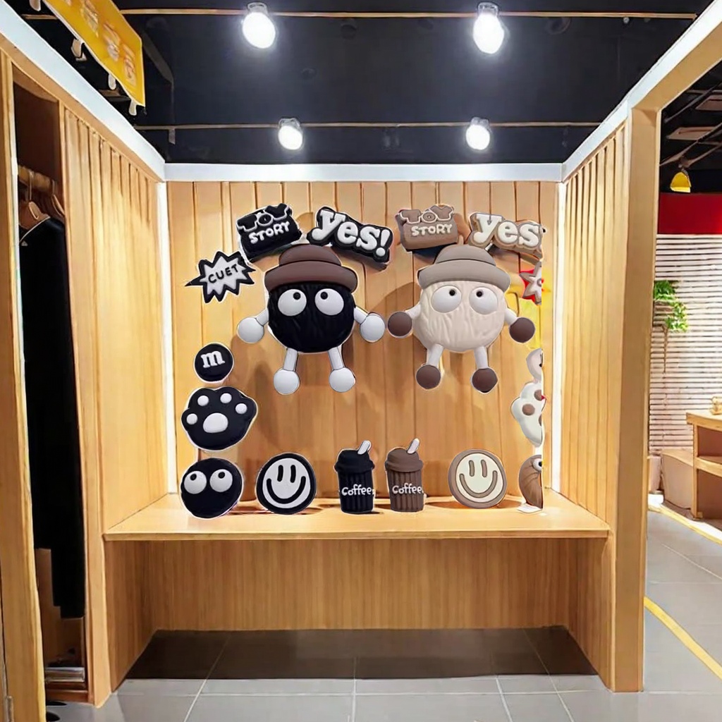A variety of cartoon large hats Black briquets DIY material accessories Crocs buckle slipper water cup mobile phone case Personalized accessories DIY accessories creative decorations full figure