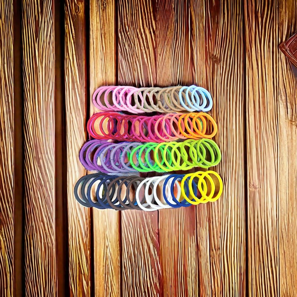 跨境欧美风4MM粗发绳 高弹力彩色头绳 橡皮筋基础发圈 发饰diy配饰 批发发绳美发必备