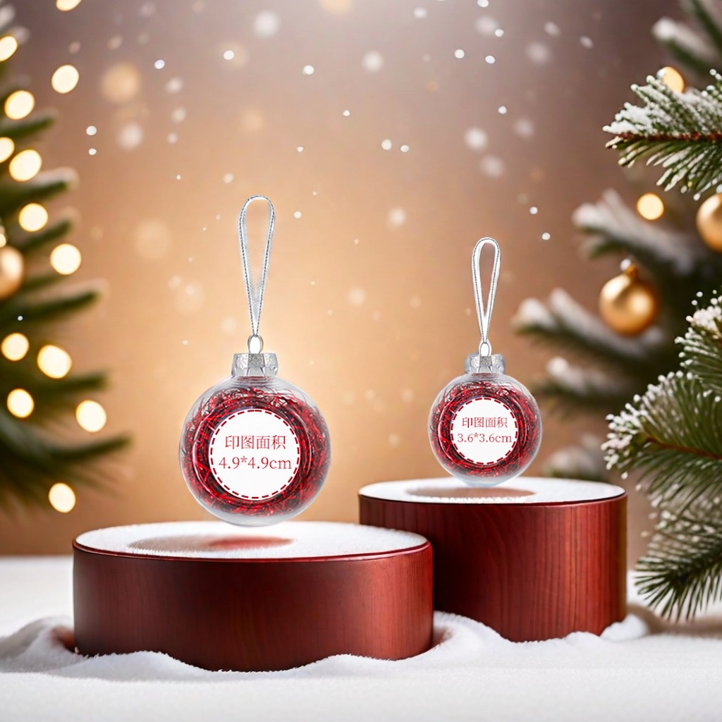 The new cross-border Christmas holiday decorations, heat transfer Christmas balls, Christmas tree decorations, pendants and ornaments, with unique designs, are fashionable and beautiful, enhancing the festive atmosphere details Picture