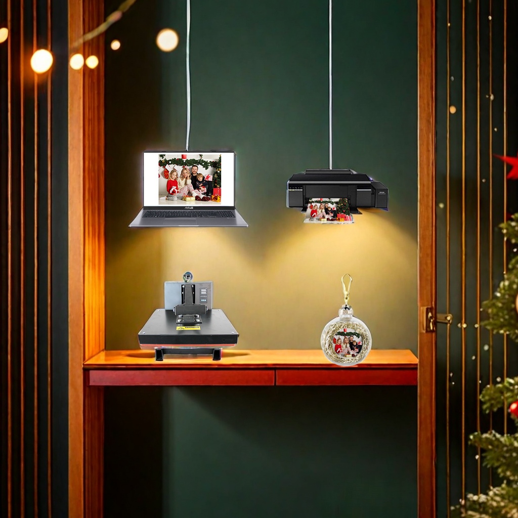 The new cross-border Christmas holiday decorations, heat transfer Christmas balls, Christmas tree decorations, pendants and ornaments, with unique designs, are fashionable and beautiful, enhancing the festive atmosphere Specification image