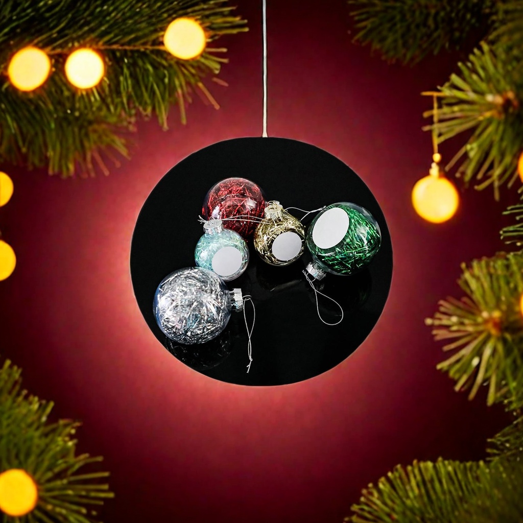 The new cross-border Christmas holiday decorations, heat transfer Christmas balls, Christmas tree decorations, pendants and ornaments, with unique designs, are fashionable and beautiful, enhancing the festive atmosphere Item Picture