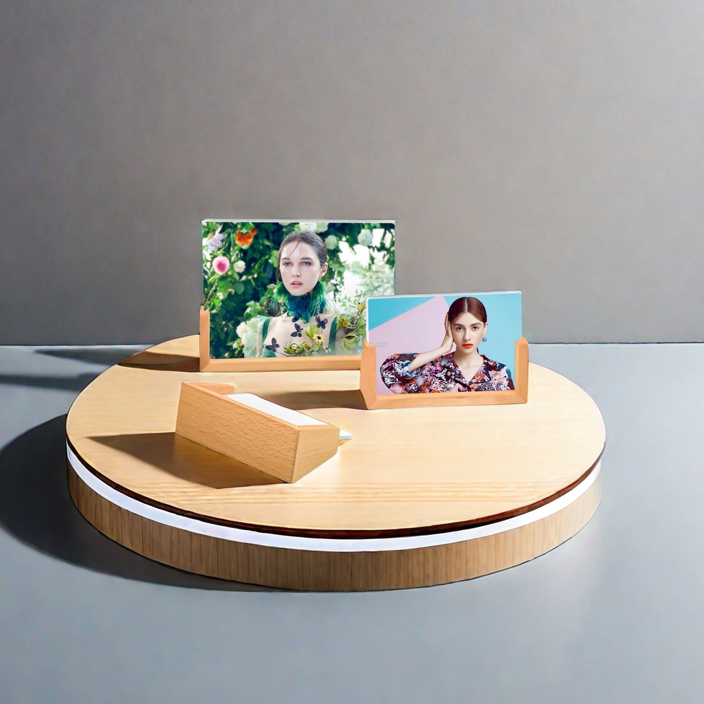 U-shaped wooden base DIY printing heat transfer acrylic photo frame heat sublimation blank display stand acrylic photo frame creative home decoration other categories Specification image