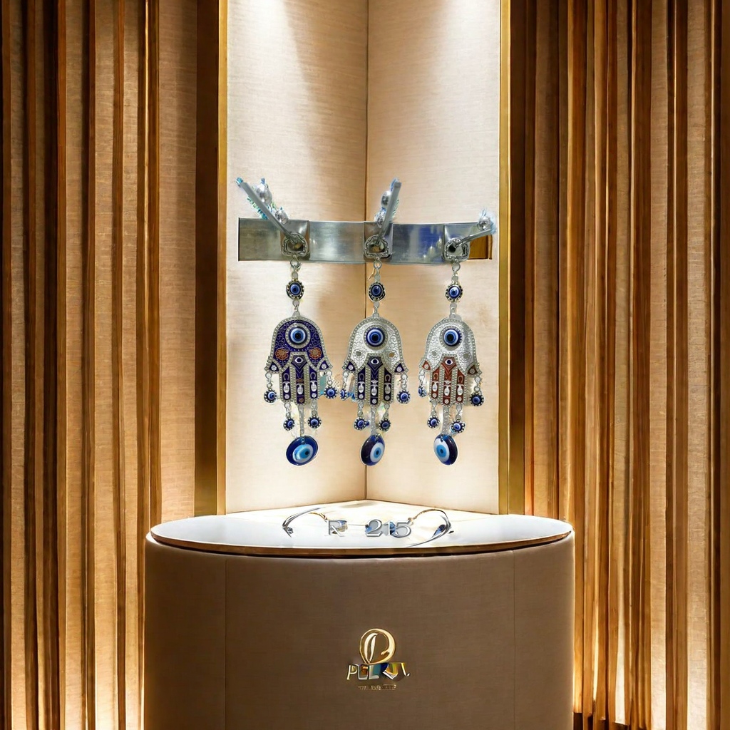 土耳其蓝眼睛恶魔之眼风铃2工艺品摆件