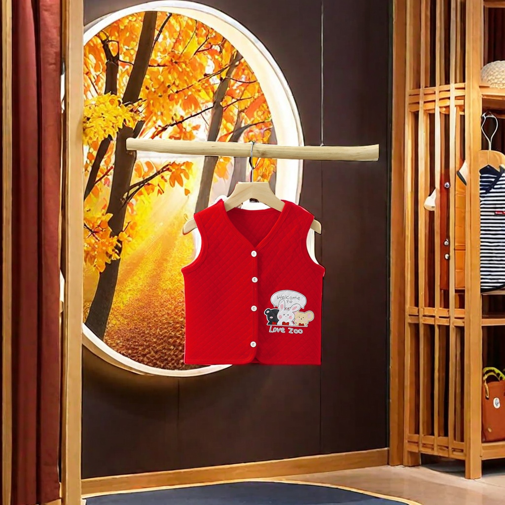 儿童秋冬款加棉马甲 男女宝宝保暖加厚坎肩 婴儿拼接背心童装 图