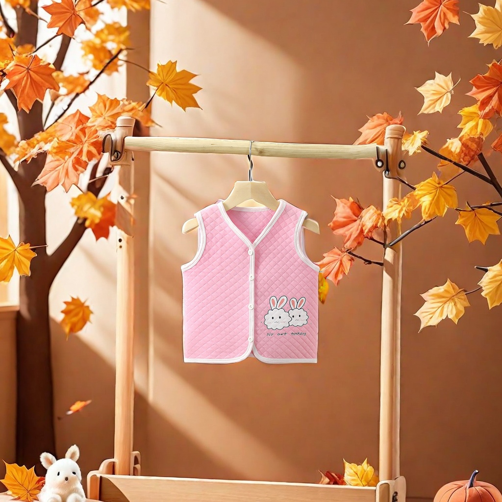 儿童秋冬款加棉马甲 男女宝宝保暖加厚坎肩 婴儿拼接背心童装 产品图