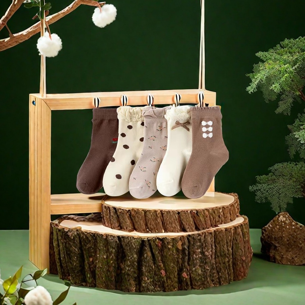 秋冬季儿童袜子 手缝蝴蝶结棉袜 花边森系公主袜 女童韩版学生袜 批发其他分类