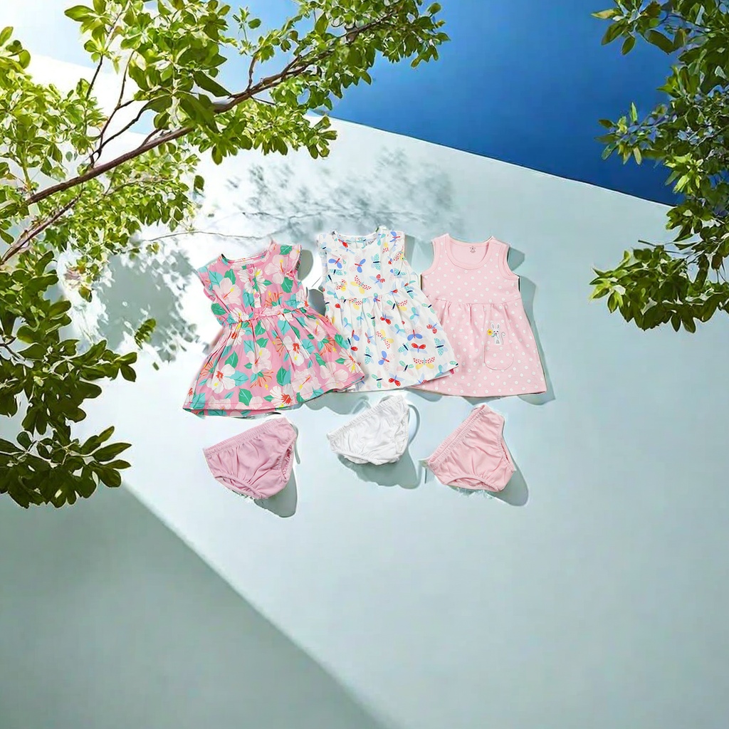 2024新款宝宝外贸欧美风格碎花baby dress A字连衣裙 0-3岁女童夏季新款童装 夏装清新可爱
