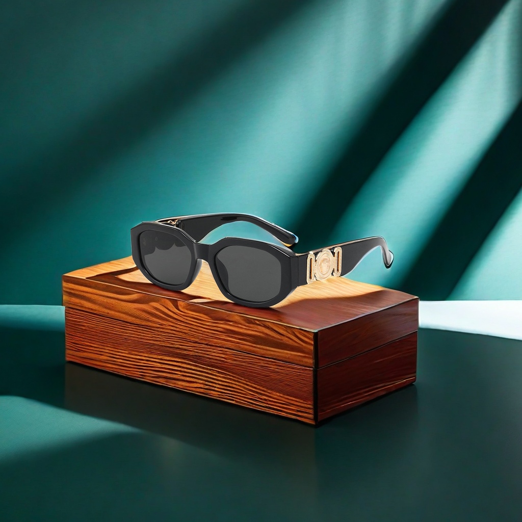 New cross-border European and American retro sunglasses for both men and women, diamond-shaped metal large logo head, personalized 4361 styles of sunglasses wholesale, UV protection, fashionable trend