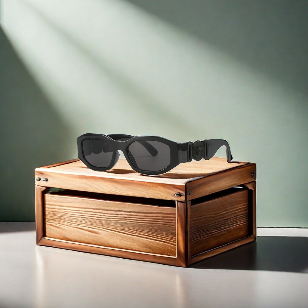 New cross-border European and American retro sunglasses for both men and women, diamond-shaped metal large logo head, personalized 4361 styles of sunglasses wholesale, UV protection, fashionable trend Specification image