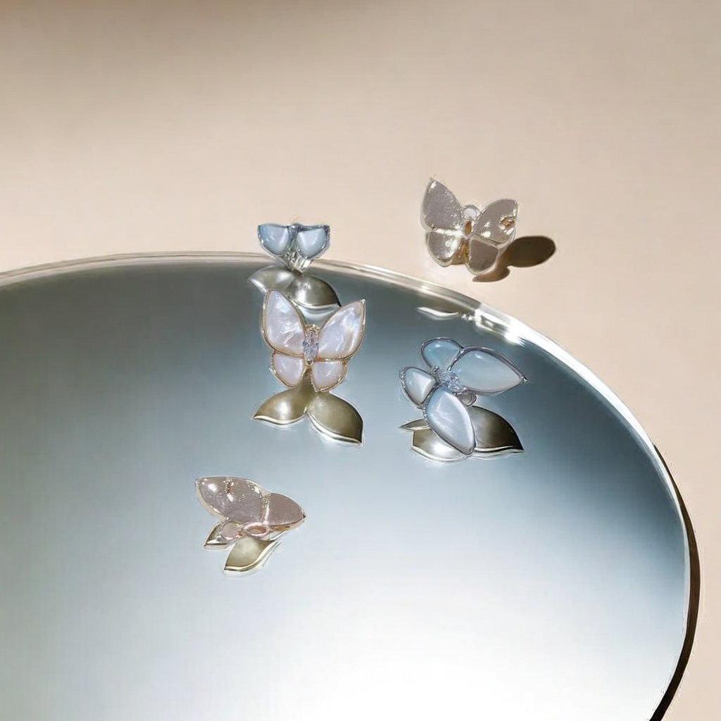 蝴蝶贝壳十字架/天然真贝产品图