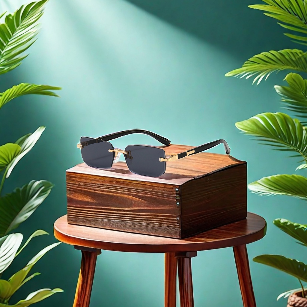 新款无框时尚白底实物图