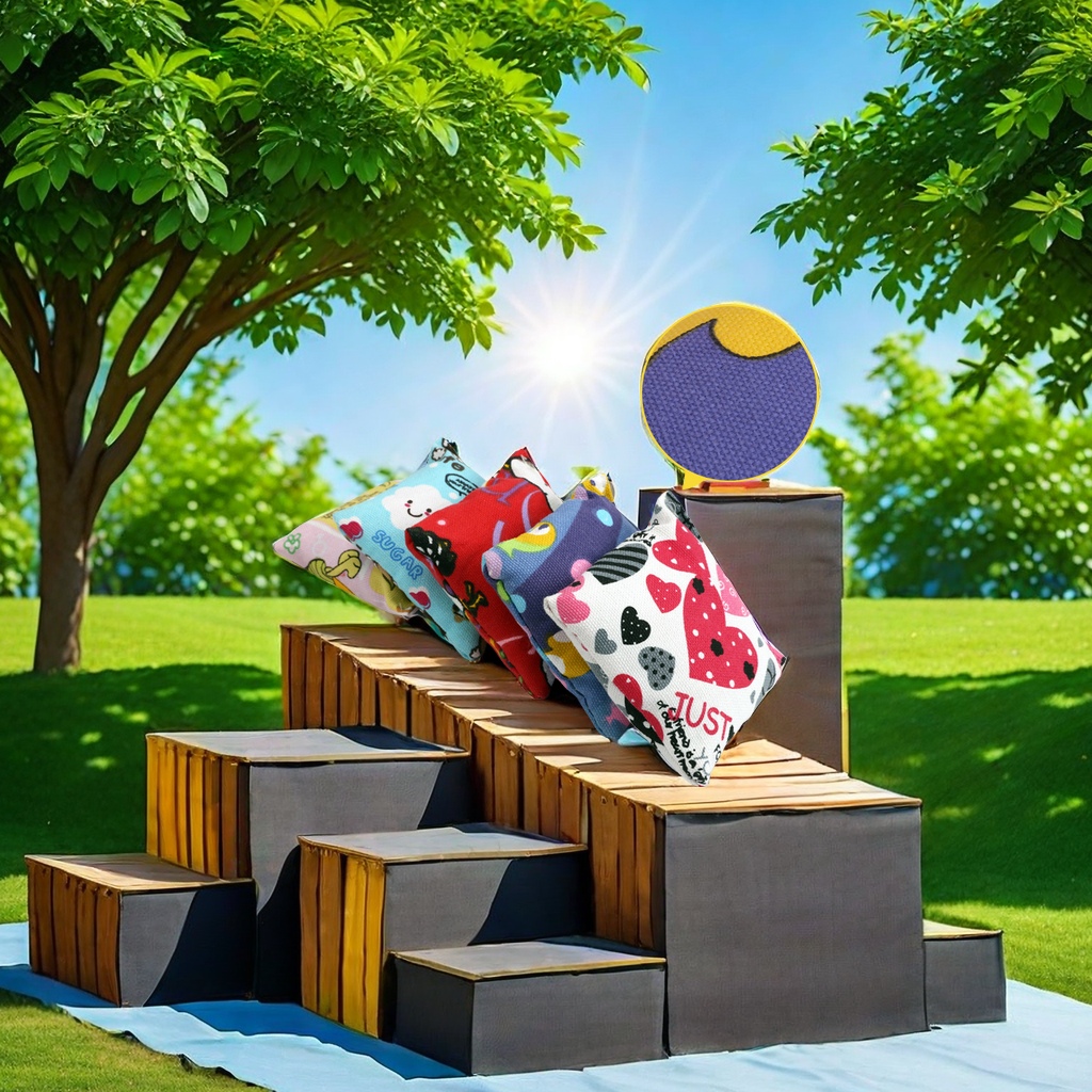 Colorful kindergarten sandbags, children's throwing game toys, primary school square sandbags, 150g, 250g, suitable for all kinds of outdoor games, fully compatible with other classifications Specification image