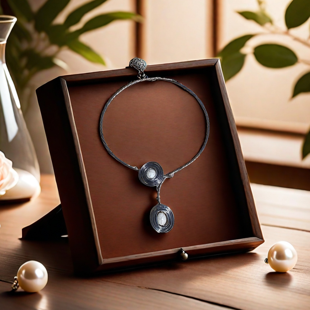 "Natural Pearl Necklace Accessory set, turquoise loose bead earrings, high-end women's jewelry, Exquisite gift box packaging "140215675 Application Scenario