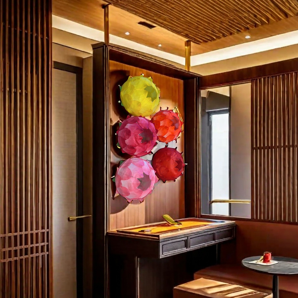 The master of New Year gift floral art has meticulously designed artificial flower rattan strips for wedding background wall decoration, creating a festive atmosphere and arranging artworks detail image 4