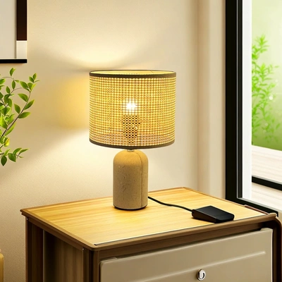 European gold table lamp lotus lamp head design projection lamp function Children's toys Safety material creative table lamp home decoration thumbnail