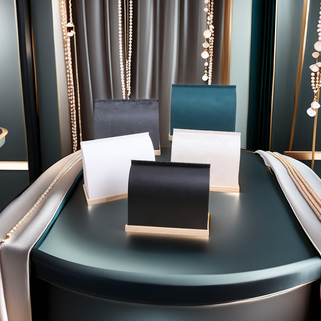 Live-streaming room shooting jewelry store counter accessories, props, high-end velvet jewelry racks, necklace display racks, and other categories of jewelry display tools Application Scenario