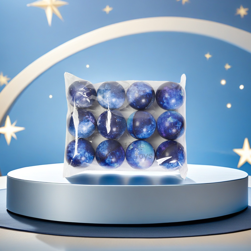 Cross-border 63mm foamed educational toys for children, featuring eight planets, solar system, moon, PU balls, sponge, starry sky, pressure balls, balloon shapes, are educational toys for children that broaden their knowledge Item Picture