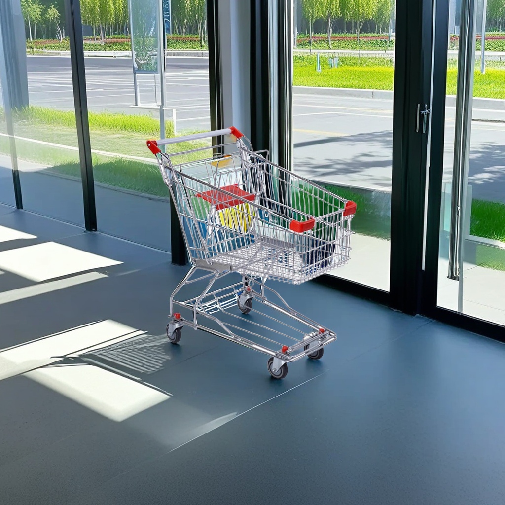 Subestilo supermercado metal trolley centro comercial tienda de venta carro conveniente exclusivo tienda de frutas carro práctico compra fácil empuje fácil Item Picture