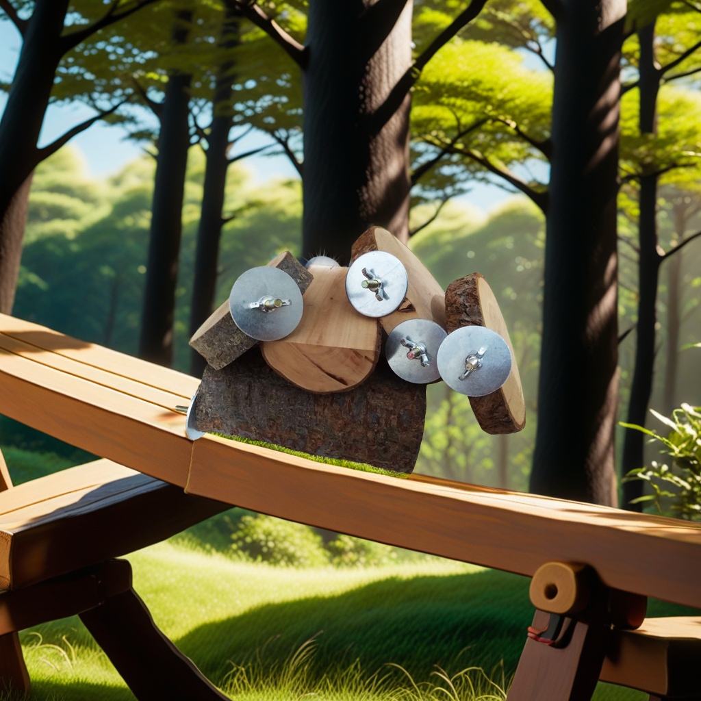 Apple wood dried teething toy, jump platform, jump column, springboard, step, totoro, squirrel, hamster, sugar glider, playing in the cage, having fun, hand drum shape design, creative and unique Application Scenario