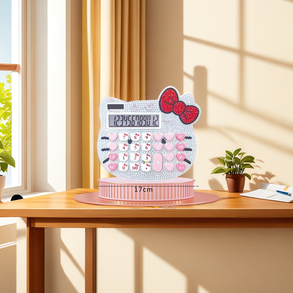 卡通太阳能办公桌面计算器 真人语音发音 可爱款式 可做印刷logo 计算机器人实用便携