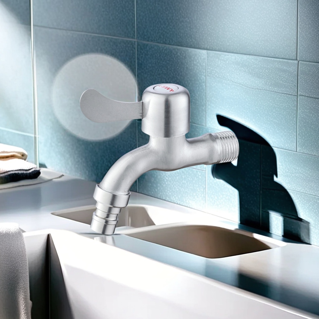 304不锈钢快开水龙头 4分加长铜芯 洗衣机拖把池专用 卫浴厂家直销批发 高质量耐用