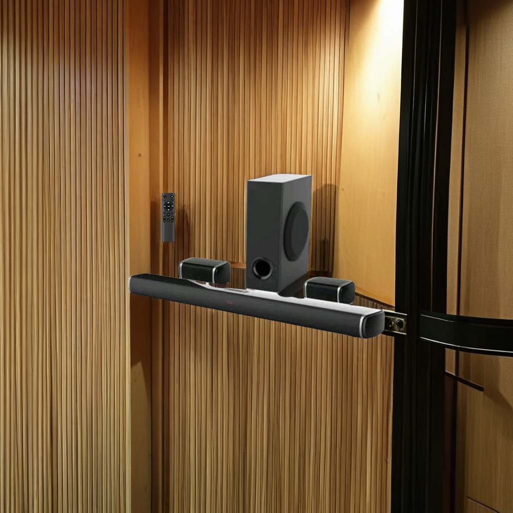 5.1CH声霸电视音响 家庭影院壁挂回音壁遥控蓝牙5.0 家用电视立体声音箱 智能指纹锁安全保护