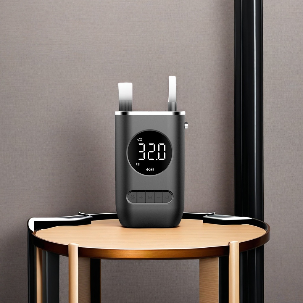 Portable mini self-propelled electric tire pump, air pump, handheld car charging dual-purpose car air pump, lightweight and easy to carry, essential for quick inflation and rescue Specification image