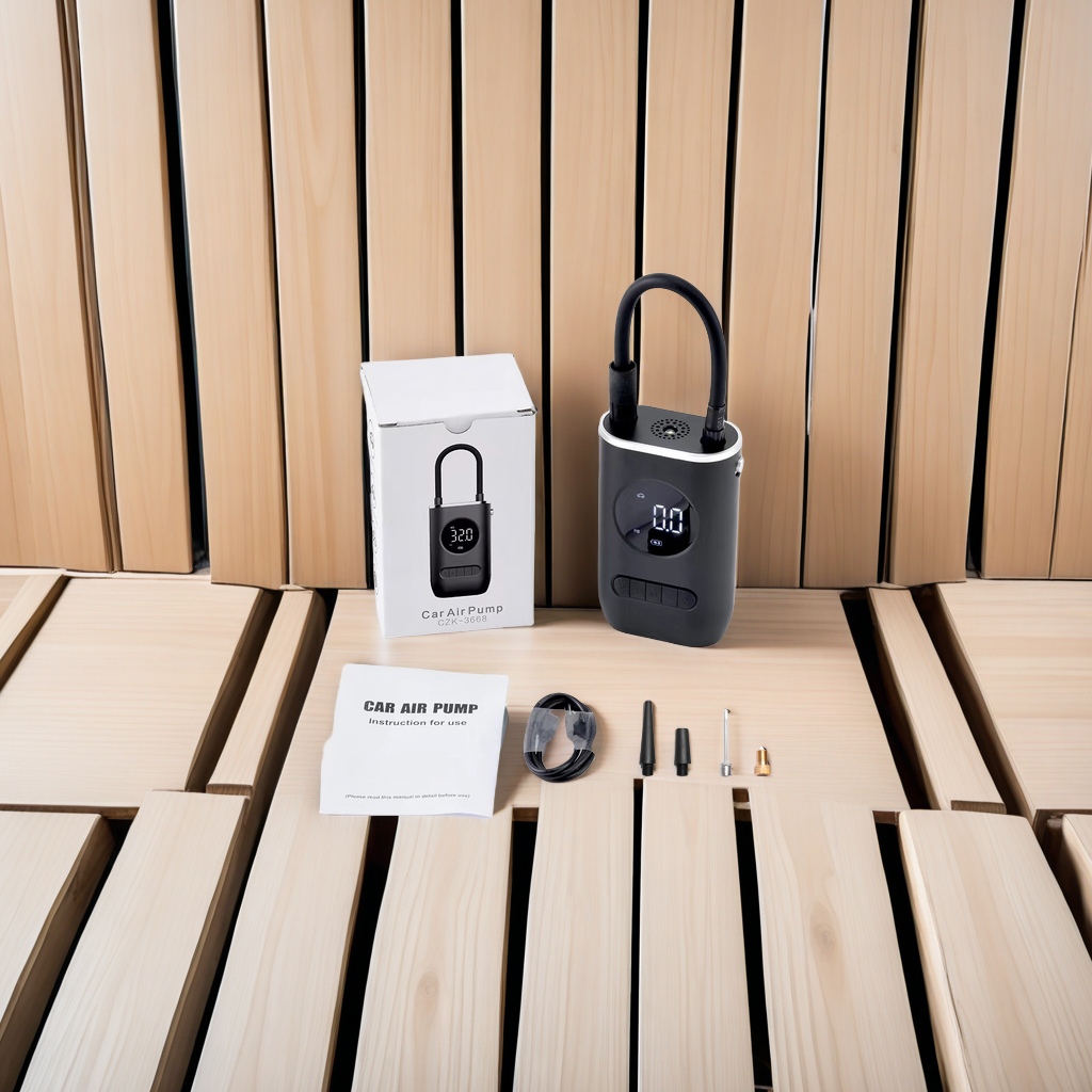 Portable mini self-propelled electric tire pump, air pump, handheld car charging dual-purpose car air pump, lightweight and easy to carry, essential for quick inflation and rescue Item Picture