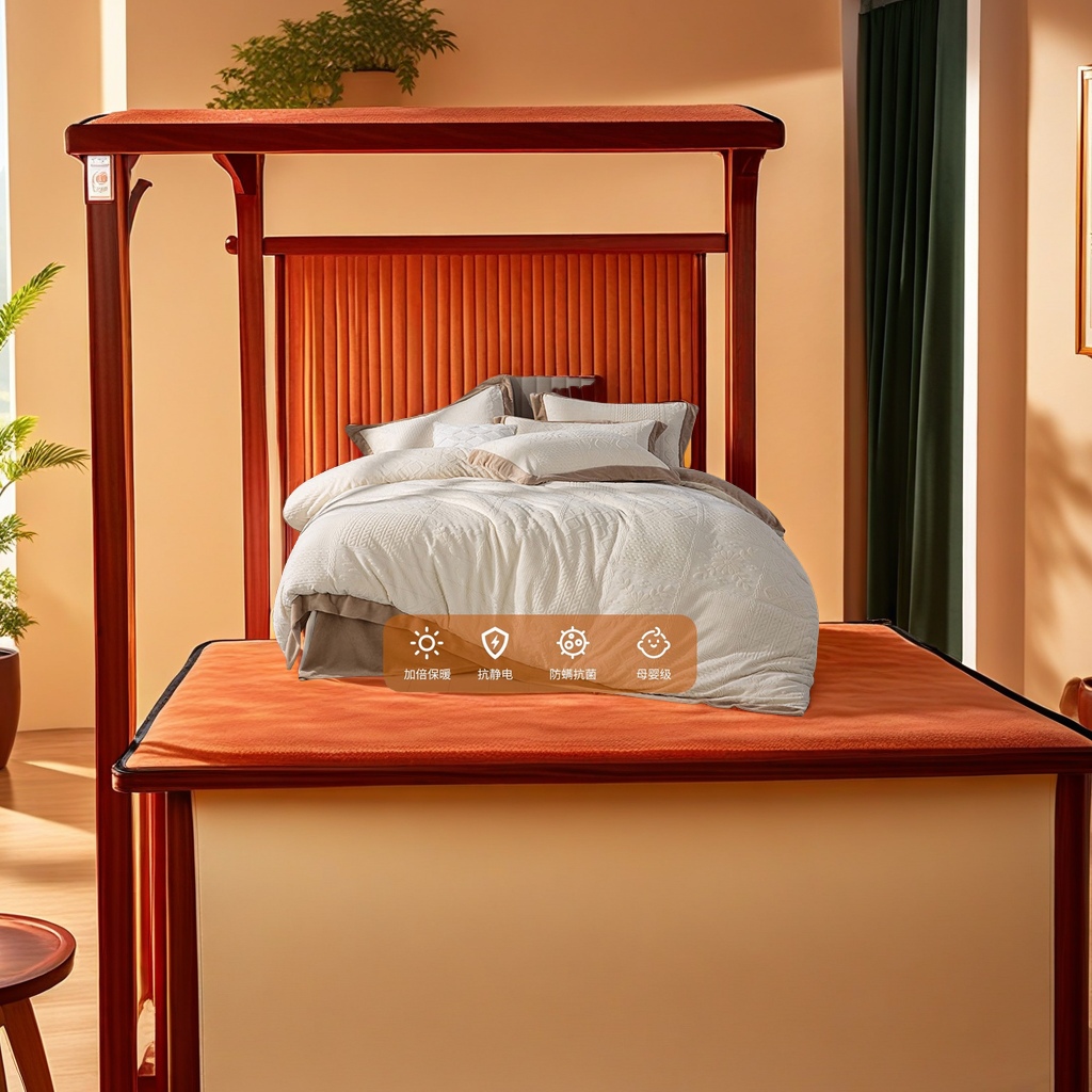 Class A milk velvet Coral velvet four-piece set, winter thickened warm double-sided velvet flannel duvet cover wholesale, single and double bedding set details Picture