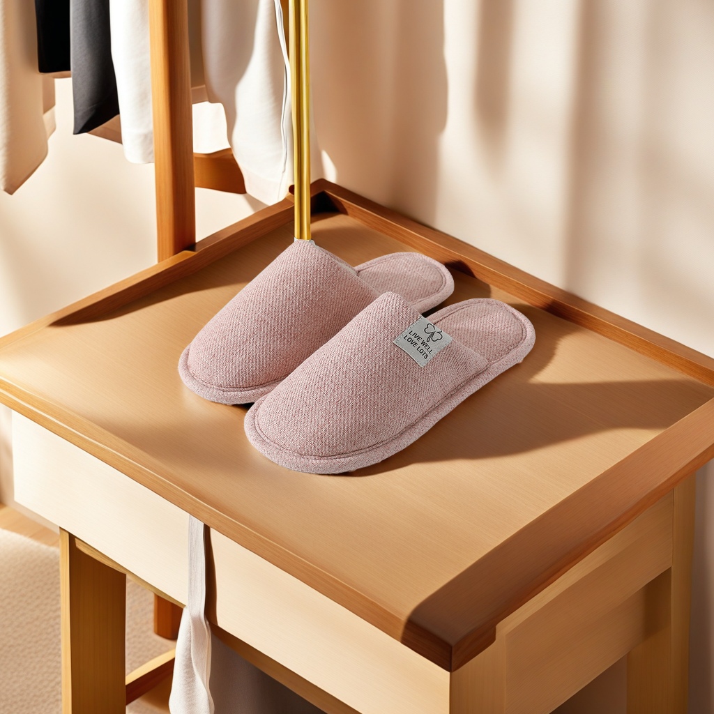 新款冬季棉拖白底实物图