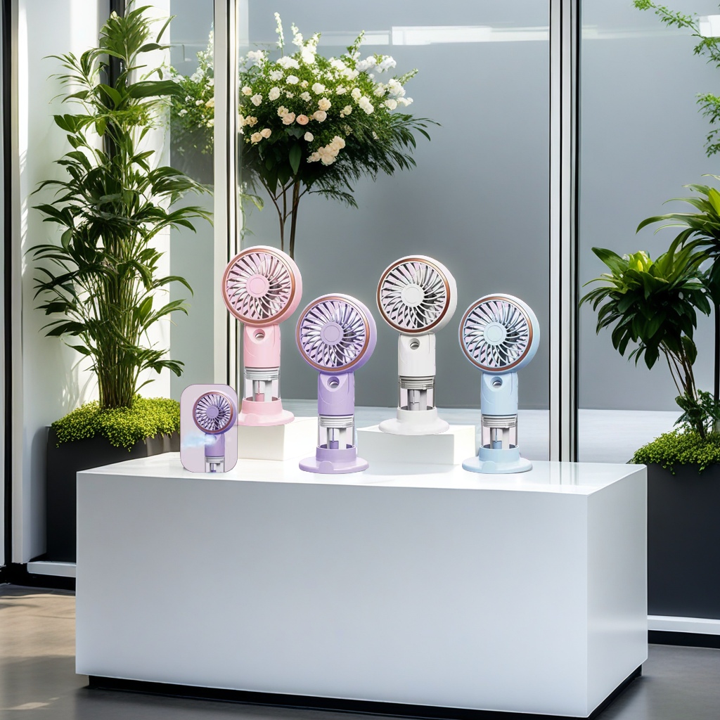 Portable mini spray fan, a must-have for summer outdoors. Creative USB charging, silent little fan. Carry it with you to keep cool Application Scenario
