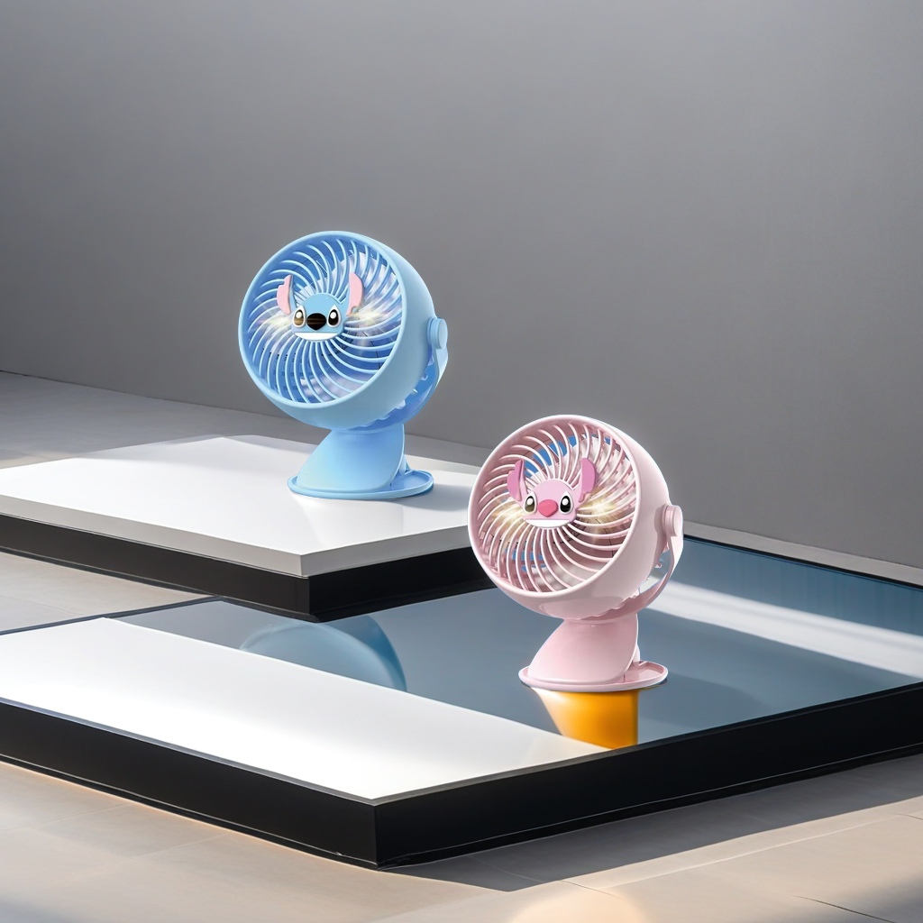 便携式夹子风扇 多功能桌面夹子电风扇 静音大风力USB充电小风扇 夏日必备