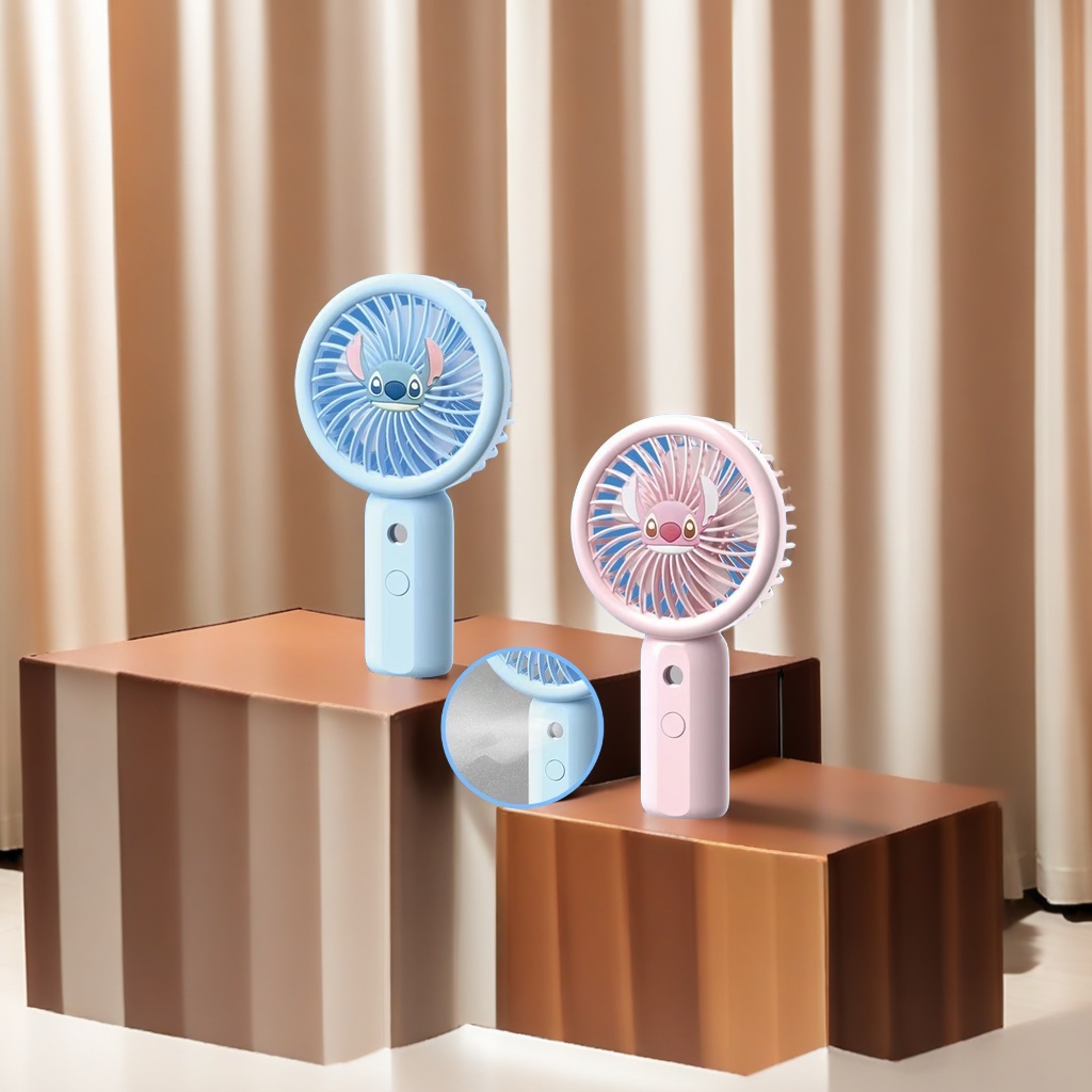 Summer essential portable spray fan, USB charging mini handheld dual-purpose small fan, silent, strong wind force, long-lasting battery life details Picture