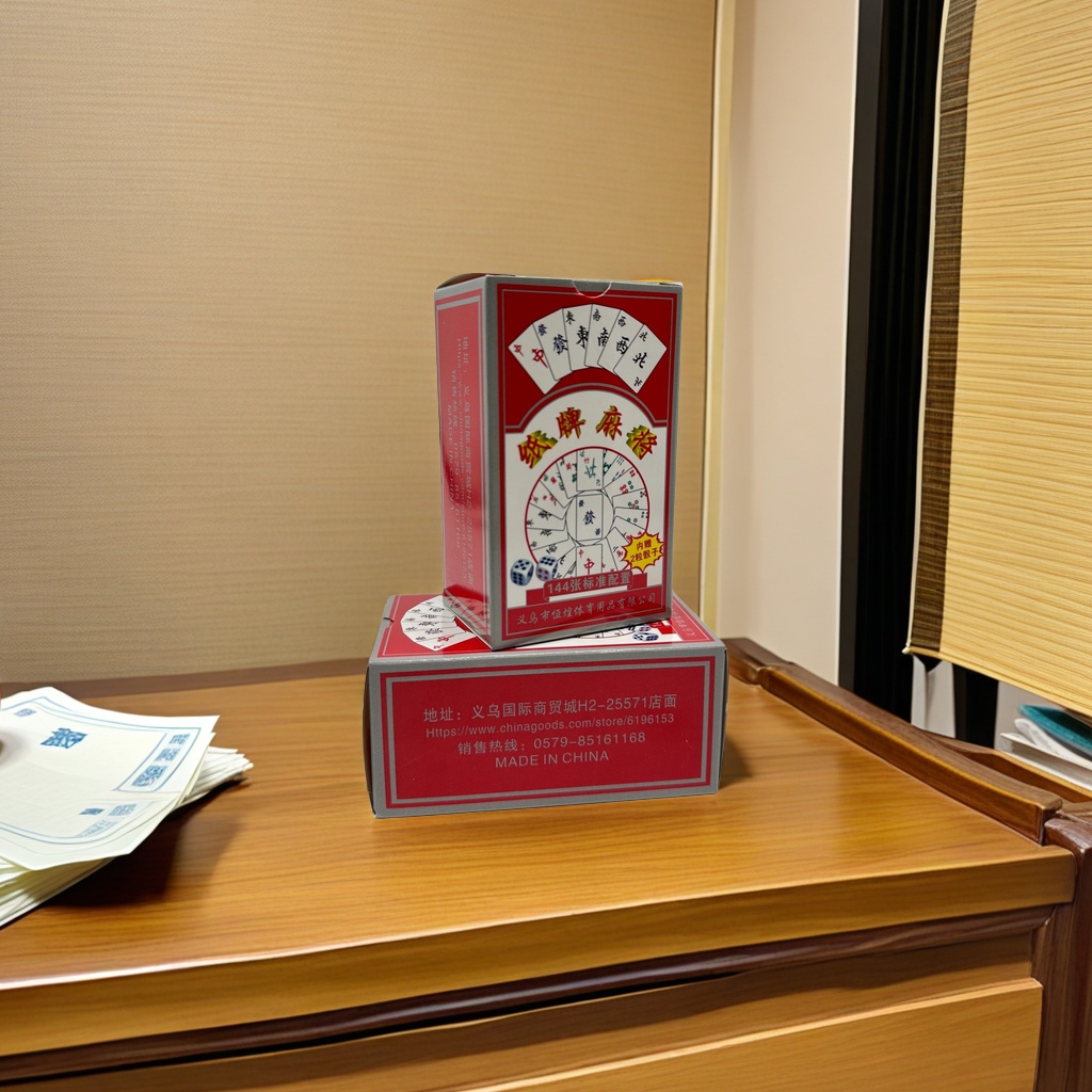 Travel portable version of cards mahjong cards 144 mahjong poker table game card manufacturers direct wholesale high quality durable Item Picture