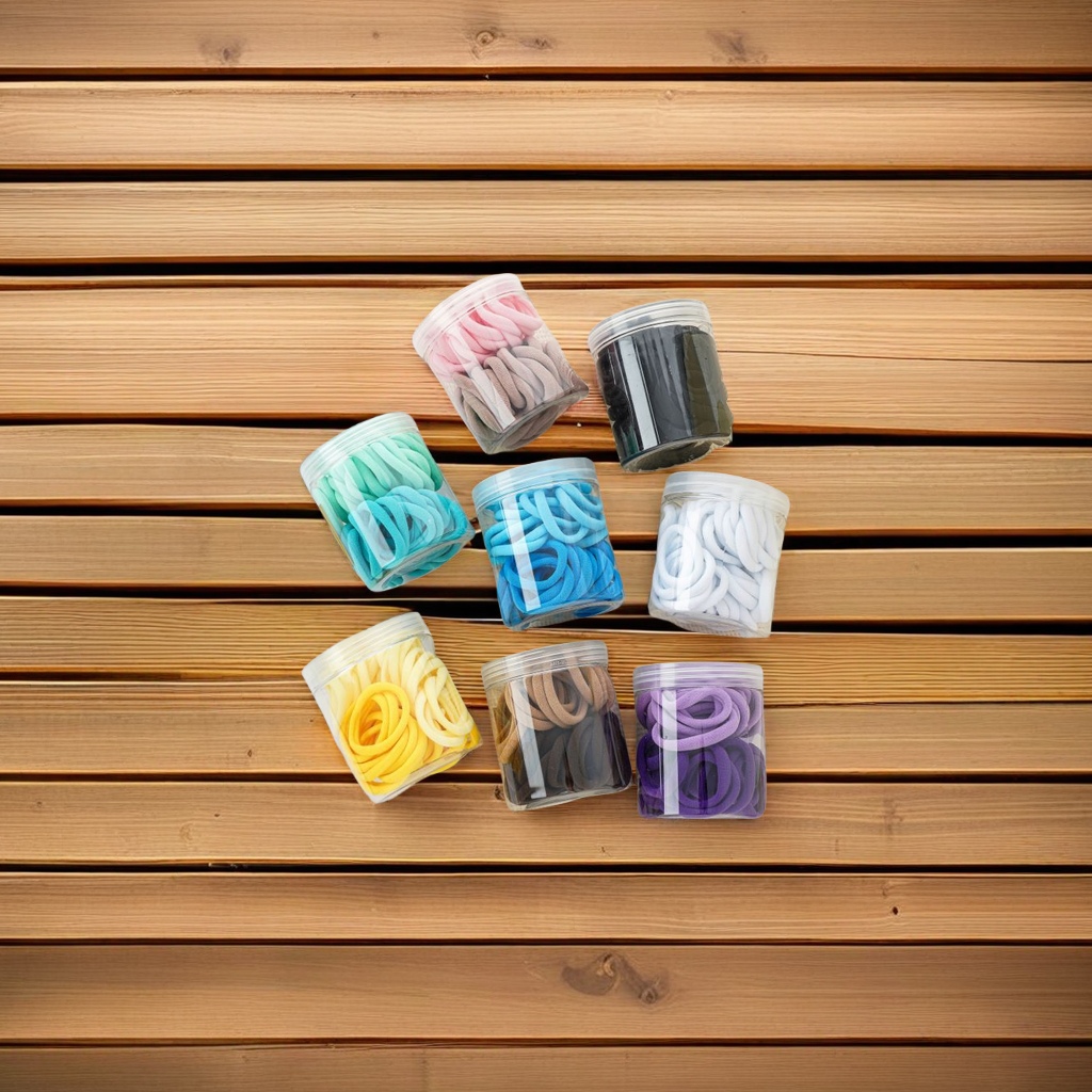 National trend series hair ties, colorful high-elasticity candy-colored rubber bands, hair bands, hair accessories details Picture