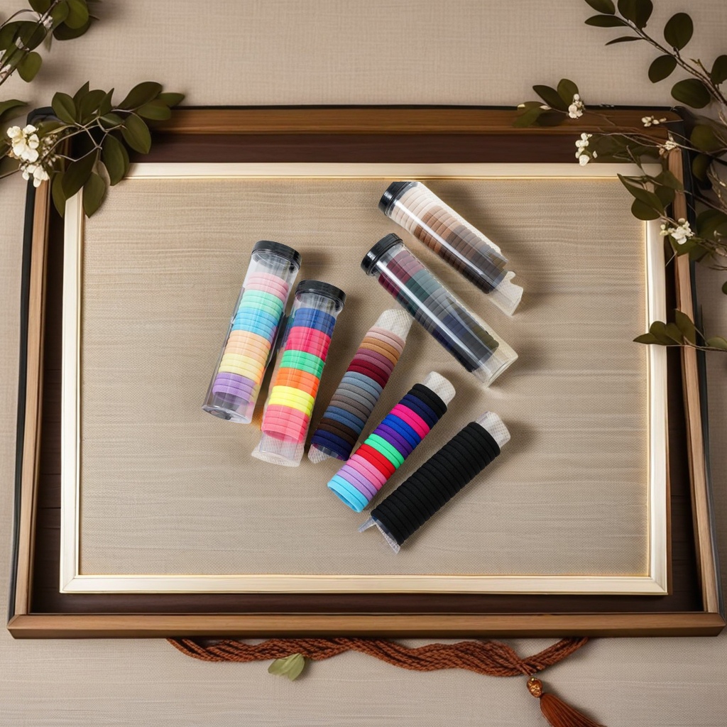 National trend series, wholesale of simple scarves with seam rubber bands, headwear, hair accessories and hair bands, elegant for ladies Application Scenario