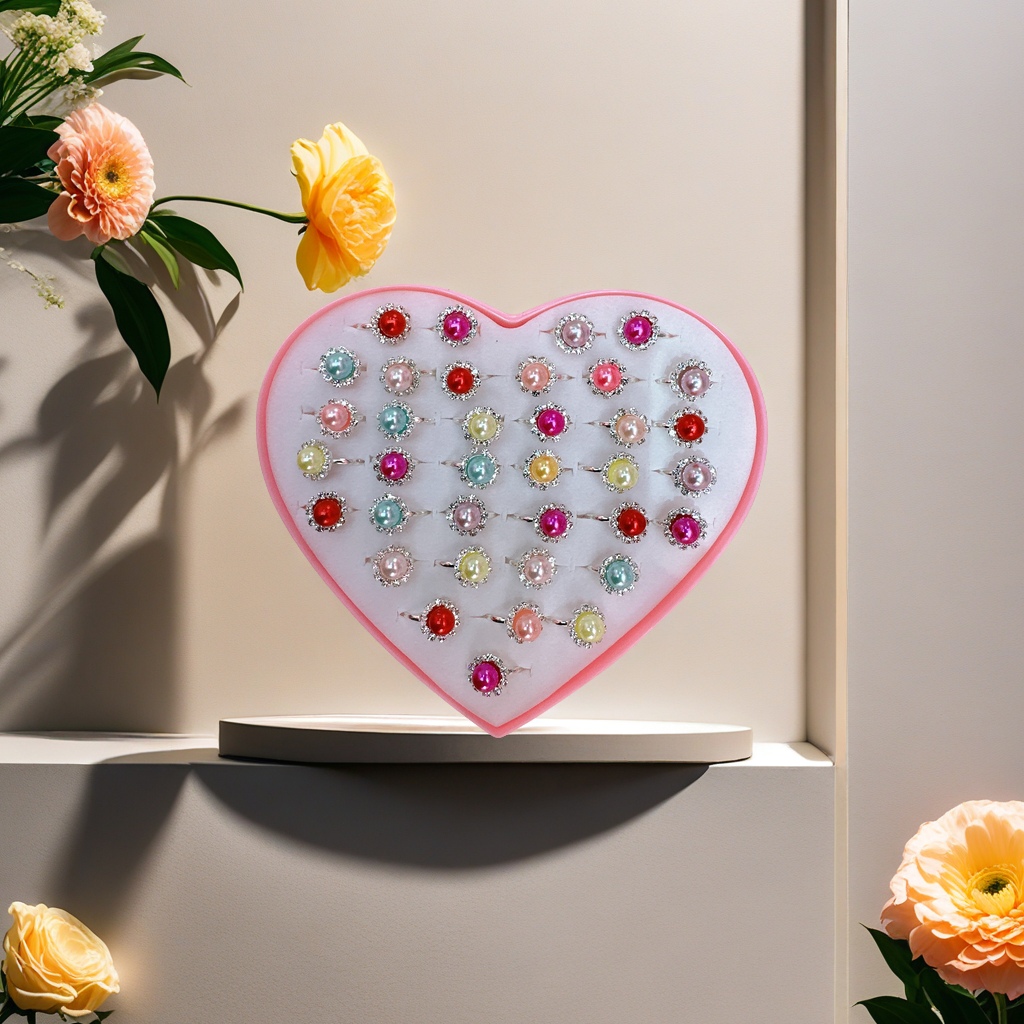 浪漫心形礼盒包装925纯银戒指 情人节生日礼物女士精致饰品产品图