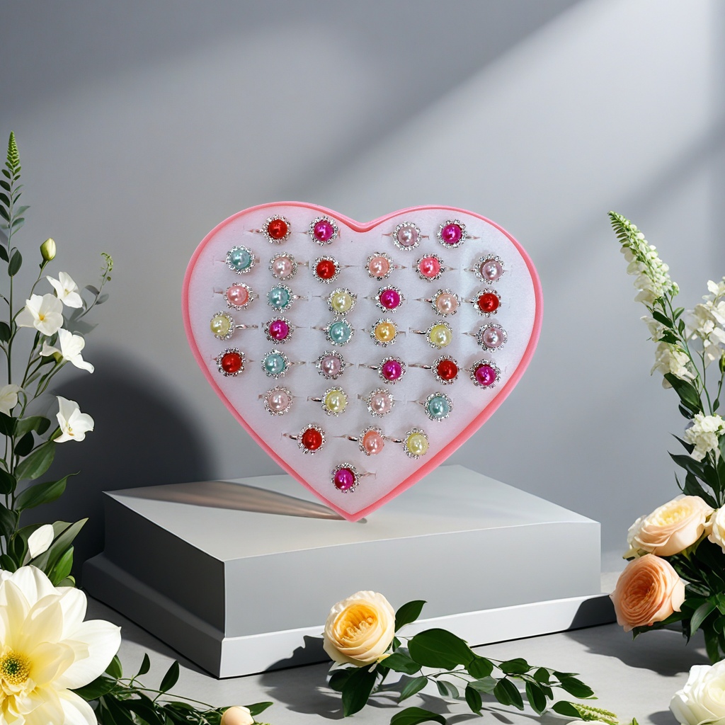 浪漫心形礼盒包装925纯银戒指 情人节生日礼物女士精致饰品细节图