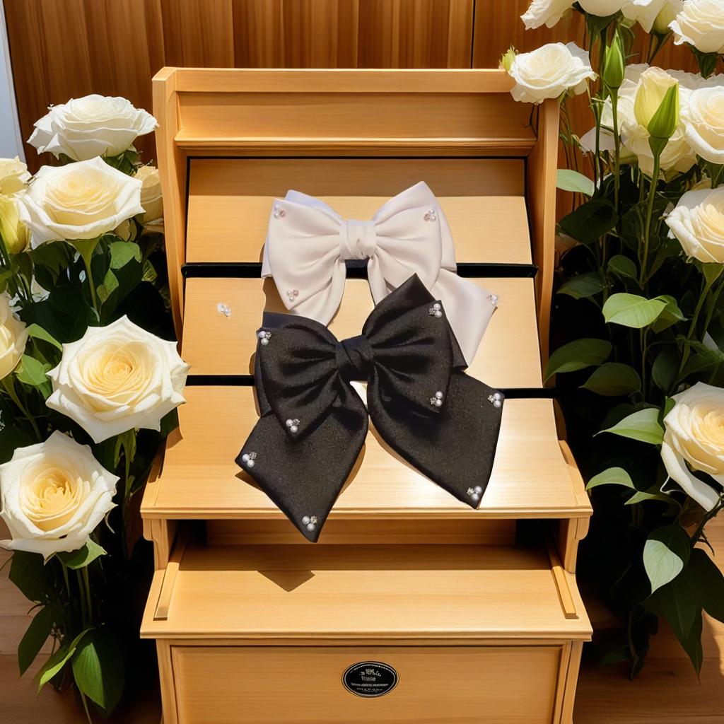 Korean-style trendy bow hair bands, hairpins, and headwear are exquisite ladies' hair accessories. They are essential for elegant and stylish headwear Application Scenario